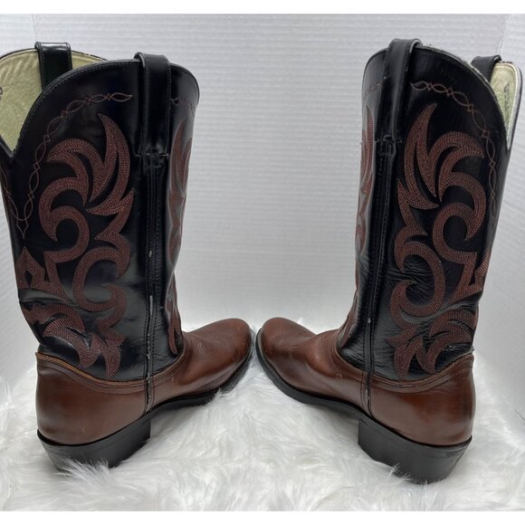 Durango Boot LEM314 Waco R Toe Men's SIZE 9D Black Brown Western Cowboy Shoes - Picture 6 of 10